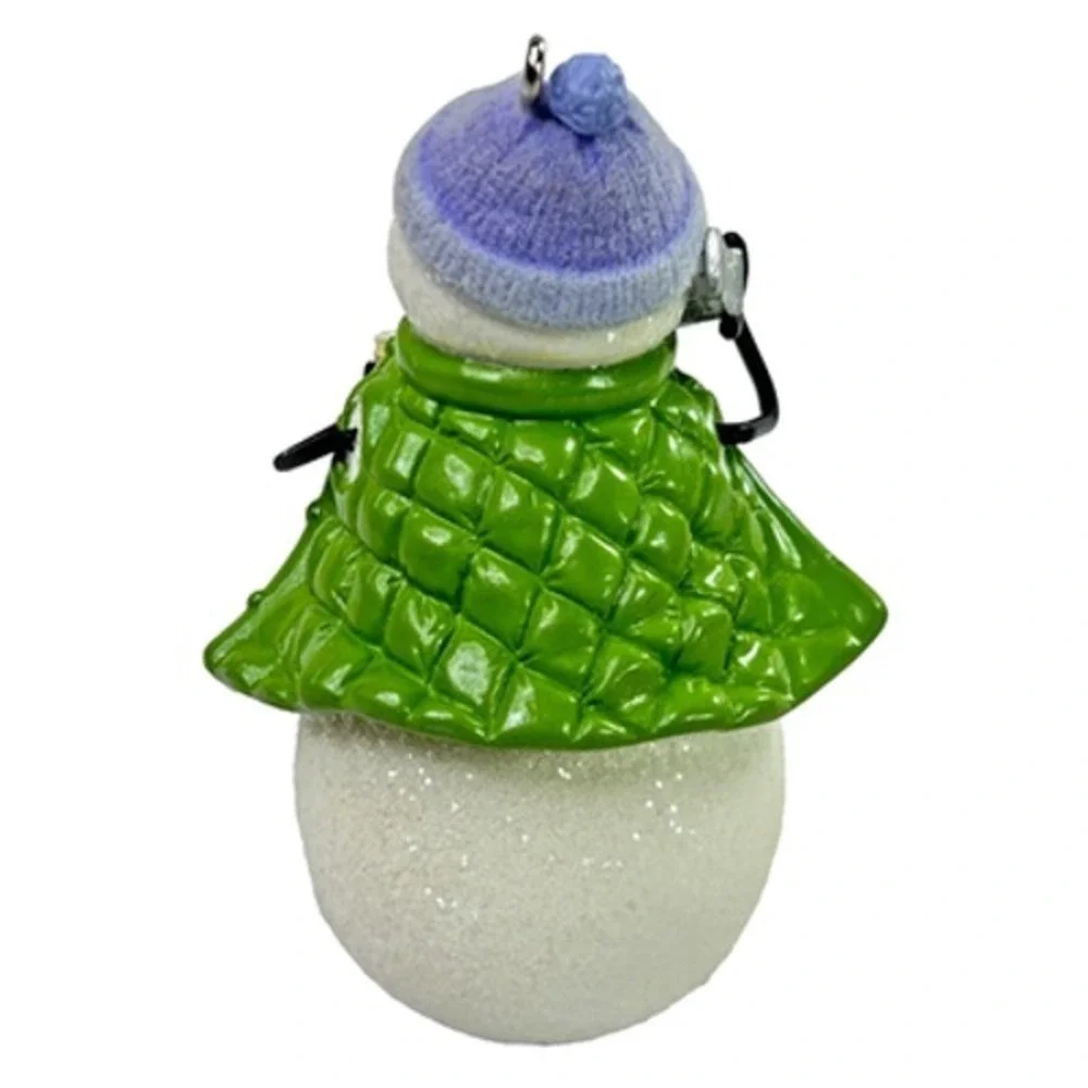 Hallmark SNOW ON THE GO 2008 Keepsake Ornament Snowman with Coffee &‎ Phone Box